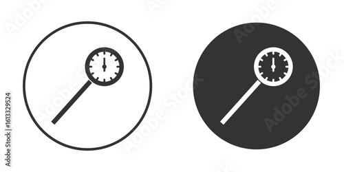 Kitchen thermometer icon vector graphics in trendy flat design.