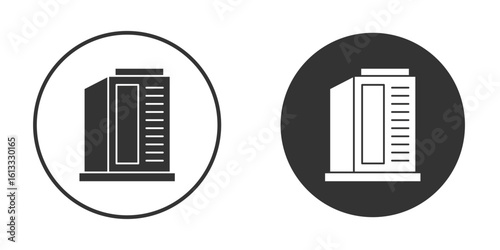 Infrared heat cabin icon vector graphics in trendy flat design.