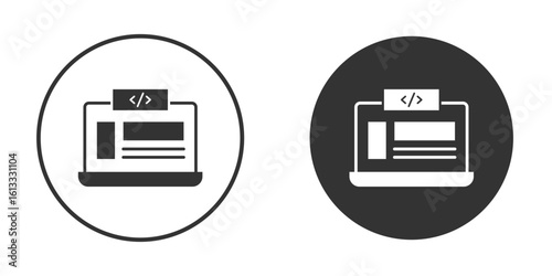 Front end icon vector graphics in trendy flat design.