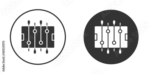 Foosball icon vector graphics in trendy flat design.