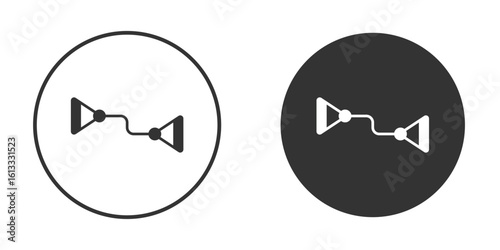 Exercise bands icon vector graphics in trendy flat design.