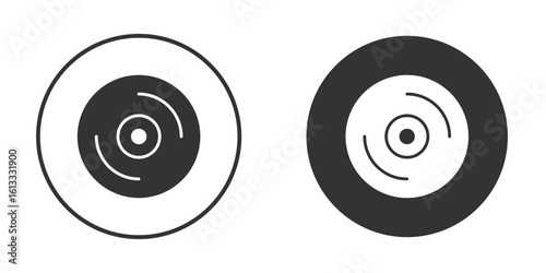 DVD icon vector graphics in trendy flat design.