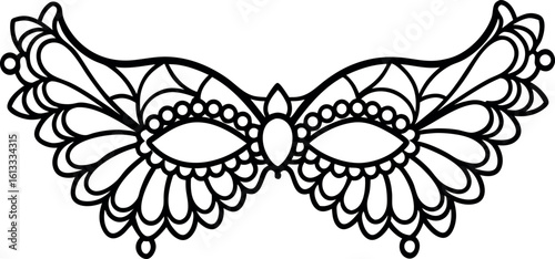 Beautiful Mardi Gras Mask Intricate Lace Design
