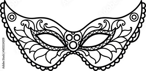 Beautiful Mardi Gras Mask Elegant Festive Graphic