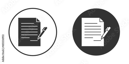 Agreement icon vector graphics in trendy flat design.