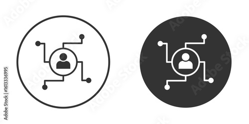 Affiliate marketing icon vector graphics in trendy flat design.