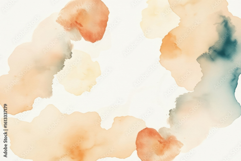 Fototapeta premium Watercolor grunge. Vintage, top-down, brushstrokes delicate textured.
