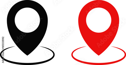 Map pin icons. Map marker pointer icon. travel destination. GPS location symbol collection. Navigation symbol. Modern map markers
