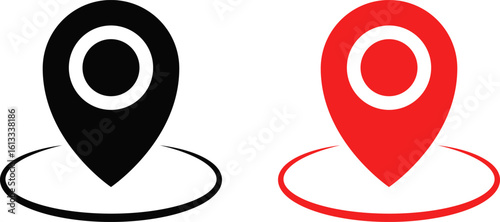 Map pin icons. Map marker pointer icon. travel destination. GPS location symbol collection. Navigation symbol. Modern map markers
