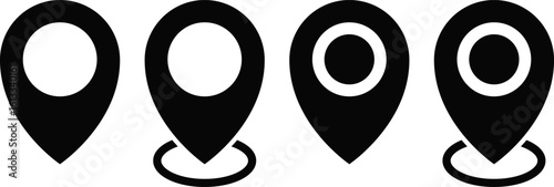 pin location icon set. position symbol. Modern map markers. Map place marker. place address navigation locator sign.  location pin place marker
