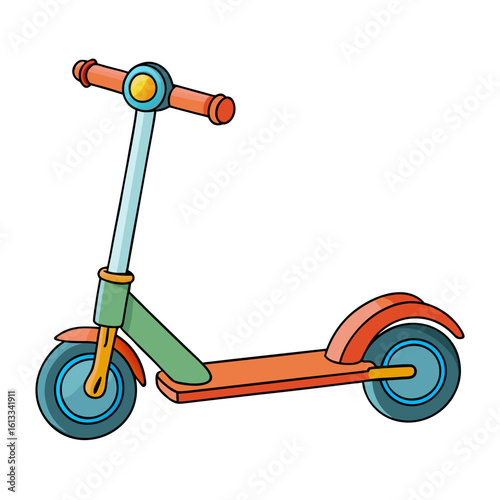 A kick scooter vector illustration on white background