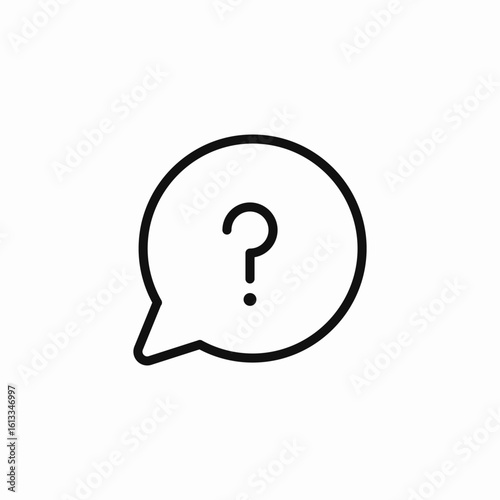 question mark bubble icon sign vector