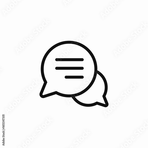 two chat bubbles icon sign vector