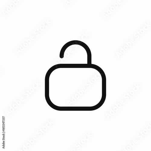 unlocked padlock security icon sign vector