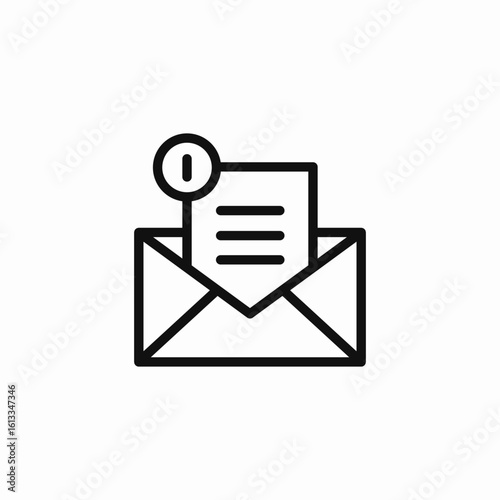 unread message email icon sign vector