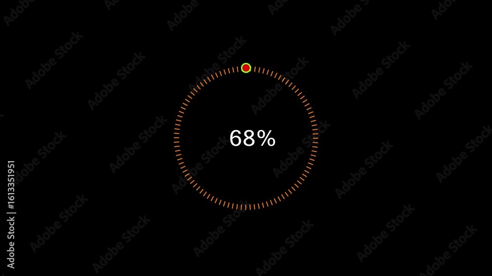 68% number loading circle icon animation. of modern design 4k video. and creating a stunning 4k animation. 68% number loading circle icon animation. of modern design 4k video. and creating a stunning 4k animation.