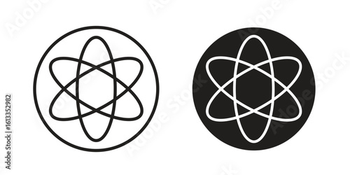 Fusion icon vector in thin line and flat style with editable stroke