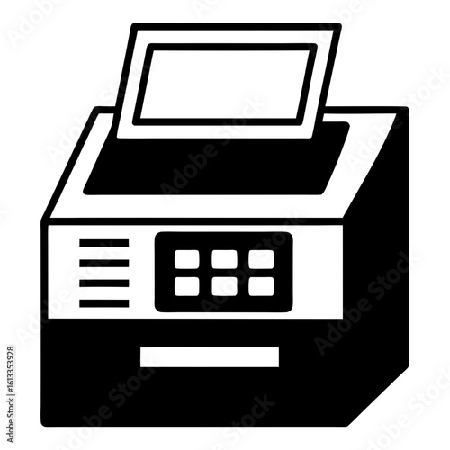PCR Machine Detailed Lab Device Vector Illustration for Biotech