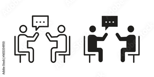 Counsel icon vector in thin line and flat style with editable stroke