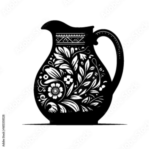 Vintage Earthen Jug 17 Vector Artwork