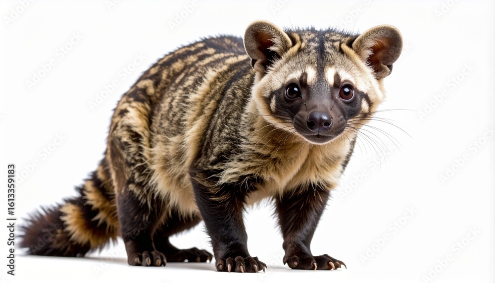 Obraz premium a photo shot of a racoon isolated on white background