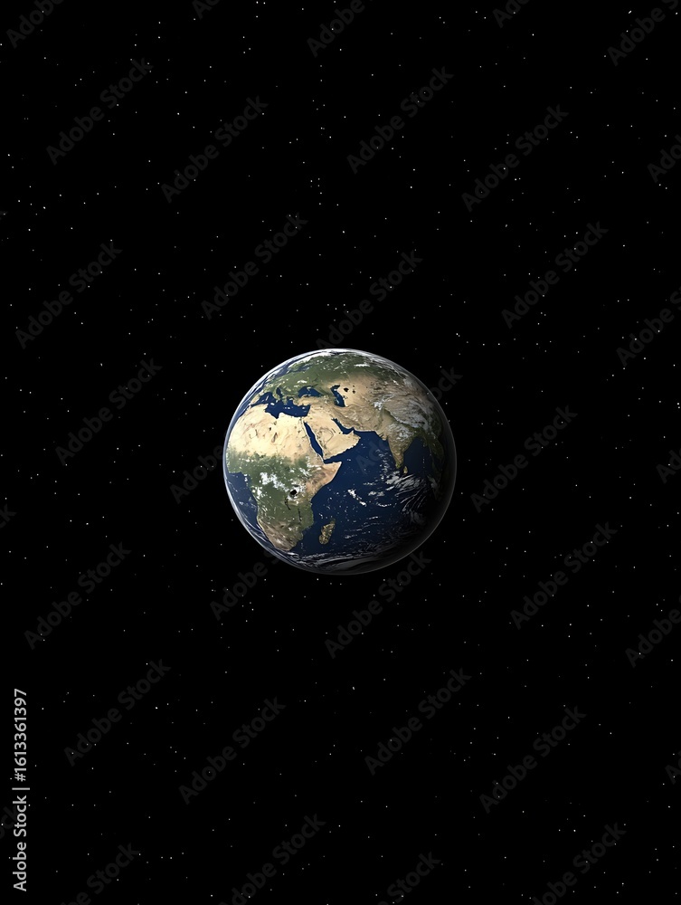 Fototapeta premium The stunning earth in space amidst many distant star patterns