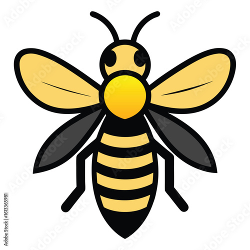 Solid color Wool Carder Bee animal vector design
