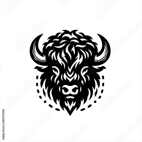 A bison stares ahead boldly