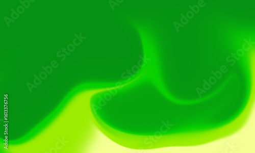 Abstract Green and Yellow Flowing Gradient Background