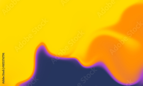 Vibrant Abstract Blend of Yellow, Orange, and Purple Colors