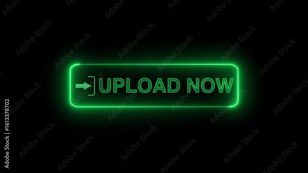 Neon glowing Upload now button animation on transparent background. Upload now button click animation. button with icon animation concept. Upload now Glowing neon text animation
Neon glowing Upload now button animation on transparent background. Upload now button click animation. button with icon animation concept. Upload now Glowing neon text animation