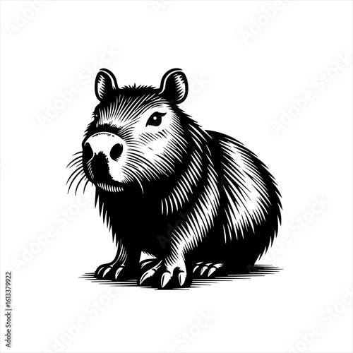 Capybara isolated on white background