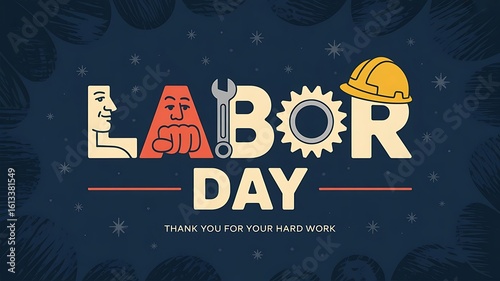 Photo of a labor day card thanking workers for their hard work and dedication