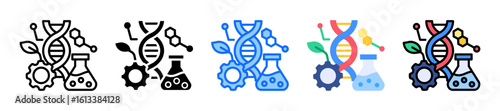 Biotechnology icon Multi Style Vector Illustration