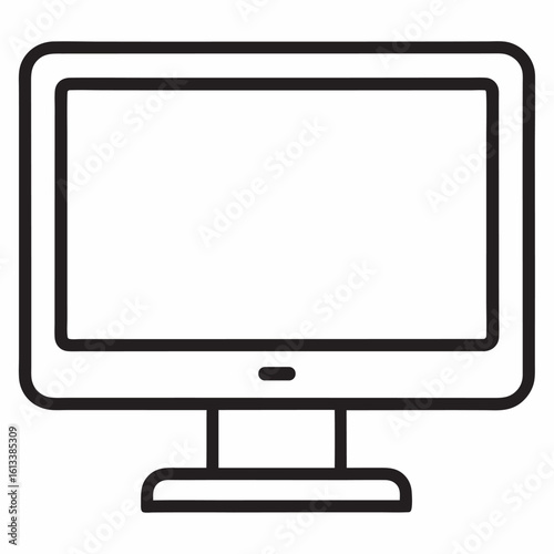 computer monitor with blank screen