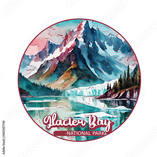 Glacier Bay USA National park, Retro National park, United States of America National Park, national park service	