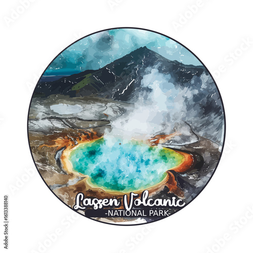 Lassen volcanic National park, Retro National park, United States of America National Park, national park service	