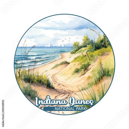 Indiana Dunes national park, Retro National park, United States of America National Park, national park service	