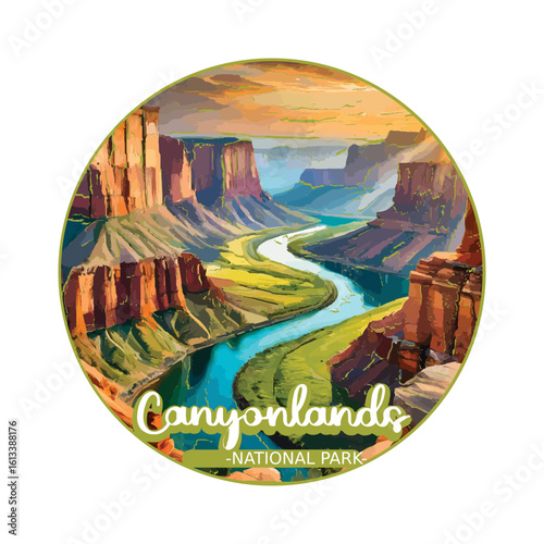 Canyonlands USA National park, Retro National park, United States of America National Park, national park service	