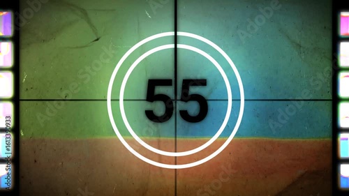 Old style film countdown 60 seconds V5