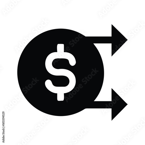 Money outflow icon indicating outgoing payments or expenses clearly shown