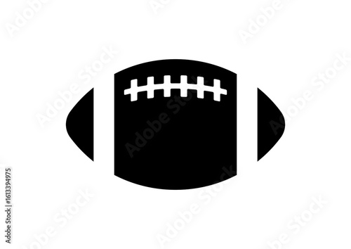 Stylish Black American Football Icon for Popular Graphic Design Elements and Resources