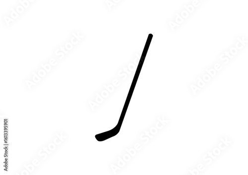 Minimalist Black Silhouette Hockey Stick Icon for Sports Graphic Design, Best-Selling Vector Illustration for Websites, Logos, and Print Media