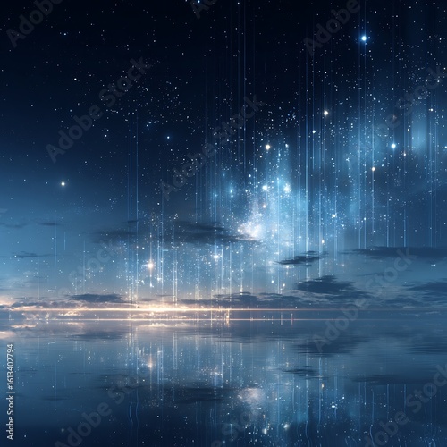 Abstract Cosmic Landscape with Galaxy Reflection