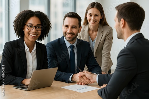 business people working together