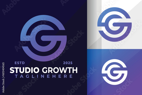 Letter Sg or Gs Monogram Symbol Logo Icon Vector Design Illustration