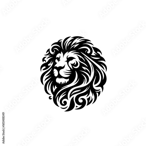 Wallpaper Mural A majestic lion head isolated on white background is roaring Torontodigital.ca