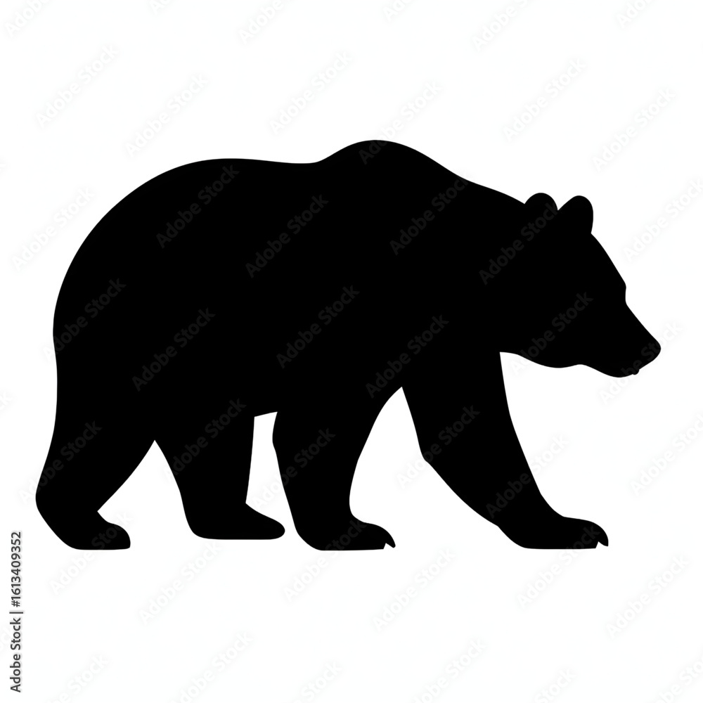 Fototapeta premium A bear silhouette vector style 