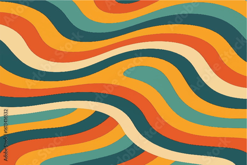 Colorful and Abstract Wavy Patterns Modern and Retro Designs
