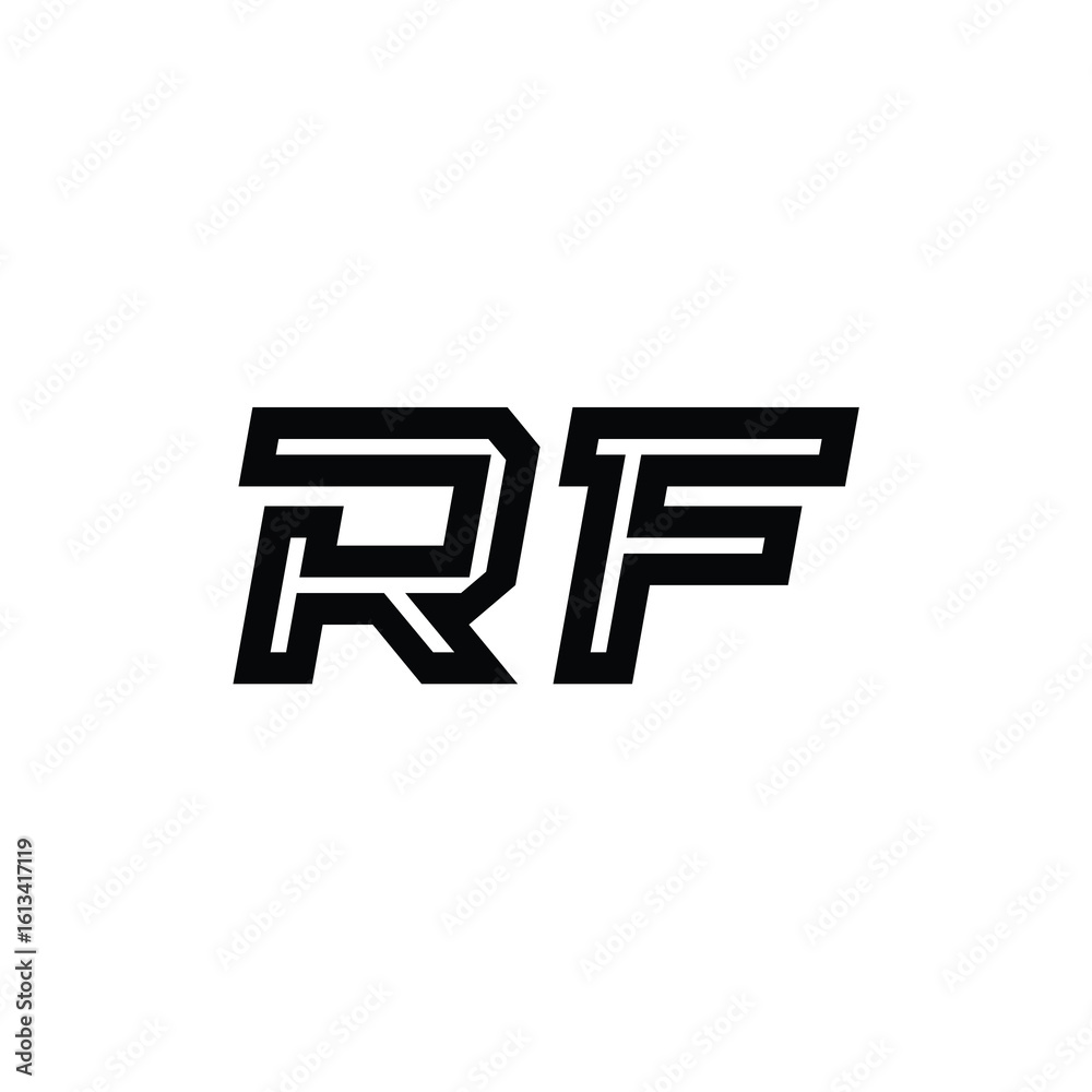 RF monogram logo design letter text name symbol monochrome logotype alphabet character simple logo RF monogram logo design letter text name symbol monochrome logotype alphabet character simple logo
